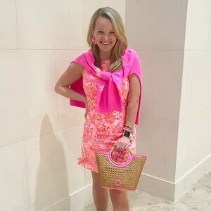Lilly Pulitzer Pink and Orange Floral Mila Dress